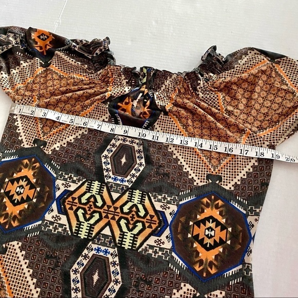 Cowgirl Justice Western Aztec Dress Small Tribal Geometric Farmhouse - Picture 8 of 10